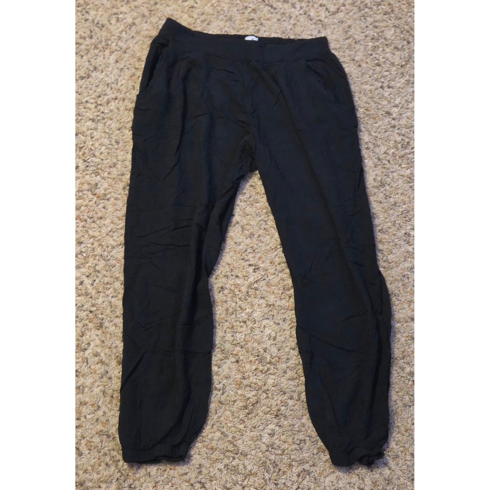 American Eagle Elastic Waistband Jogger Pants Women's Size Large Black